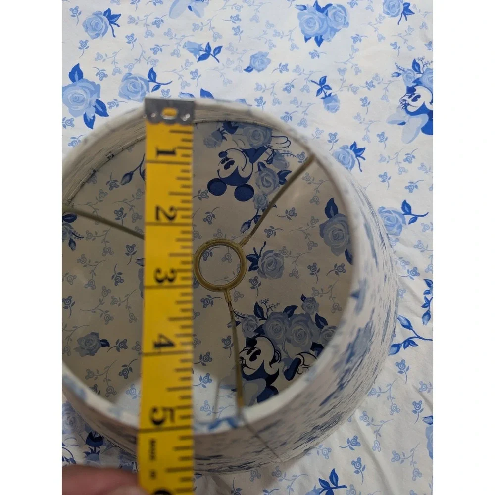 VTG Disney Mickey Mouse Blue‎ Floral Rose Comforter Portugal Cotton Cottagecore